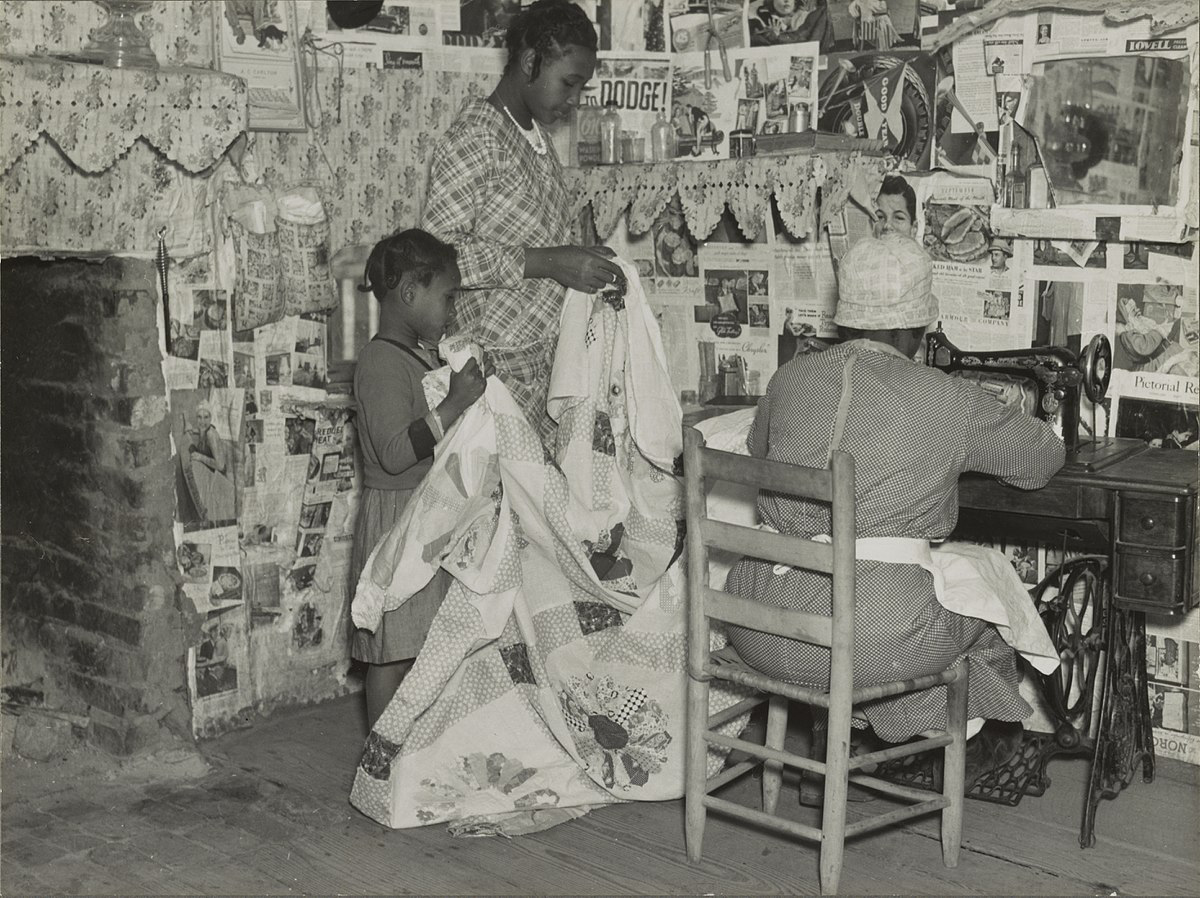 Quilting at Gee's Bend, Alabama, 1937